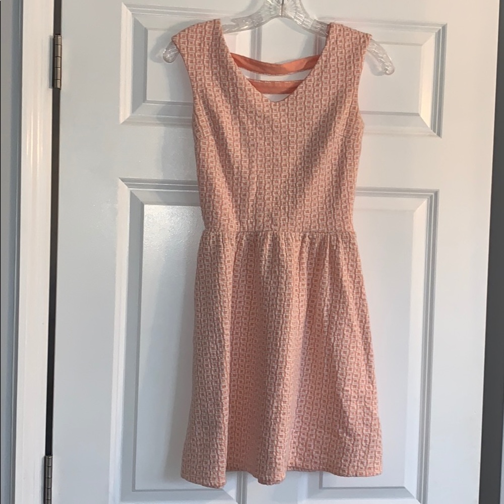 pink and white dress